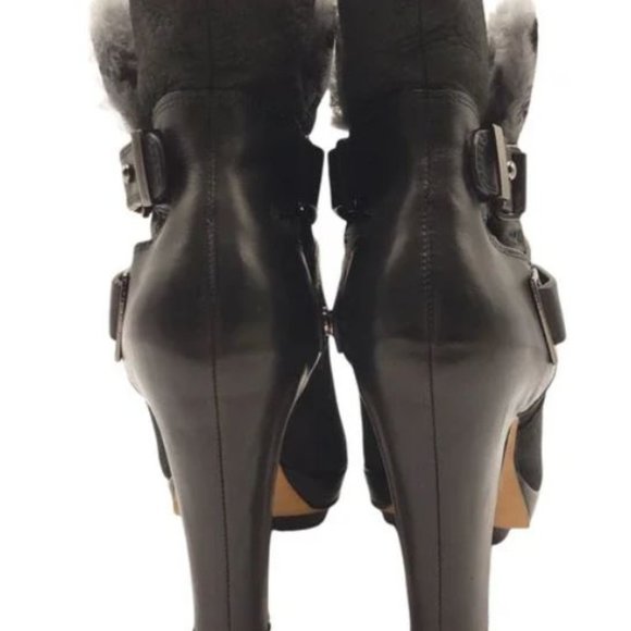 BCBG Max Azria Ankle Boots - Black Platform Boots - Size 7B - Picture 4 of 6